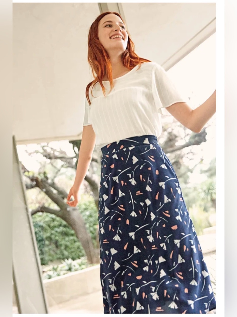 Amour Vert floral silk skirt size S in The Mojave Floral print